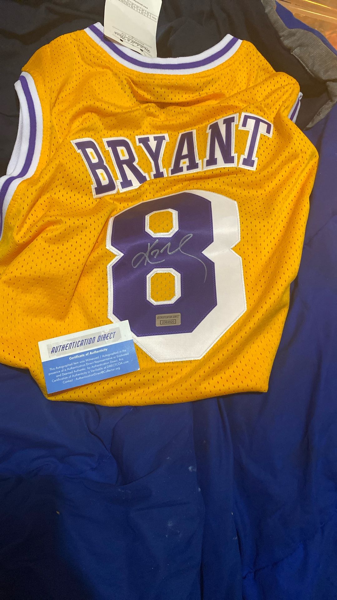 Kobe Bryant Signed Autograph Jersey Coa Los Angeles Lakers