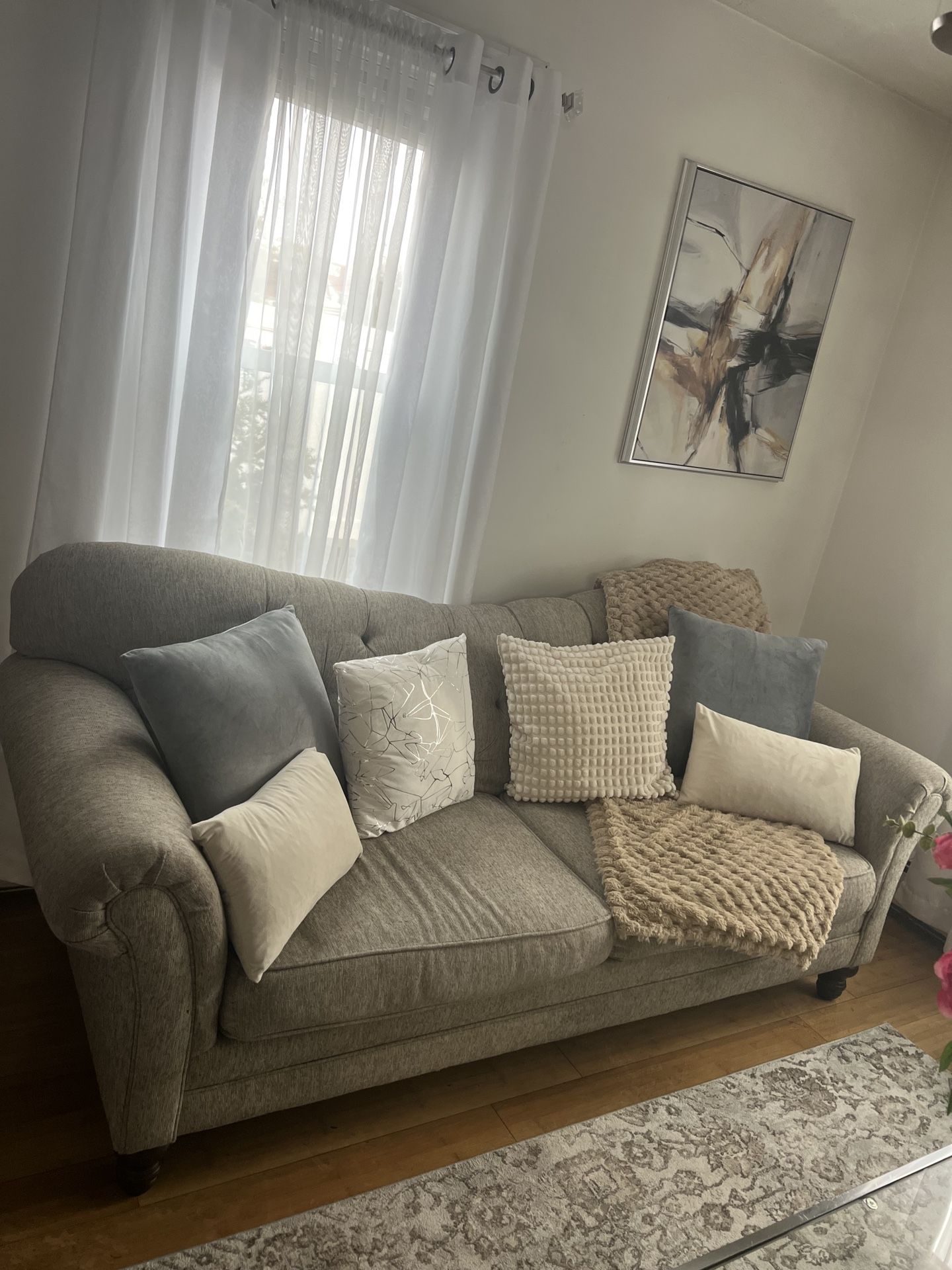 Elegant Cream Cloth Sofas Comfortable & Stylish