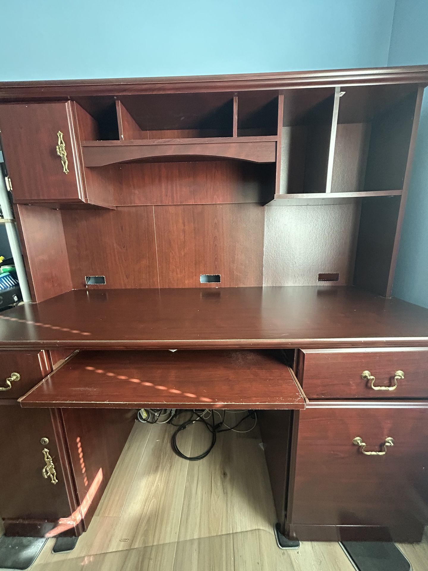 Computer Hutch and Matching Printer Stand