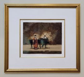 Frederick McDuff Evening Recital 82/285 Lt Ed Signed Serigraph 19.5x18 Framed
