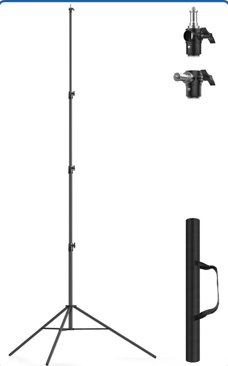 Brandnew 13.1' Heavy Duty Light Stand Photography, Sdfghj 157.2in/4m Adjustable Metal Professional Sky High Tripod with Air Cushioned with 1/4"& 3/8" 