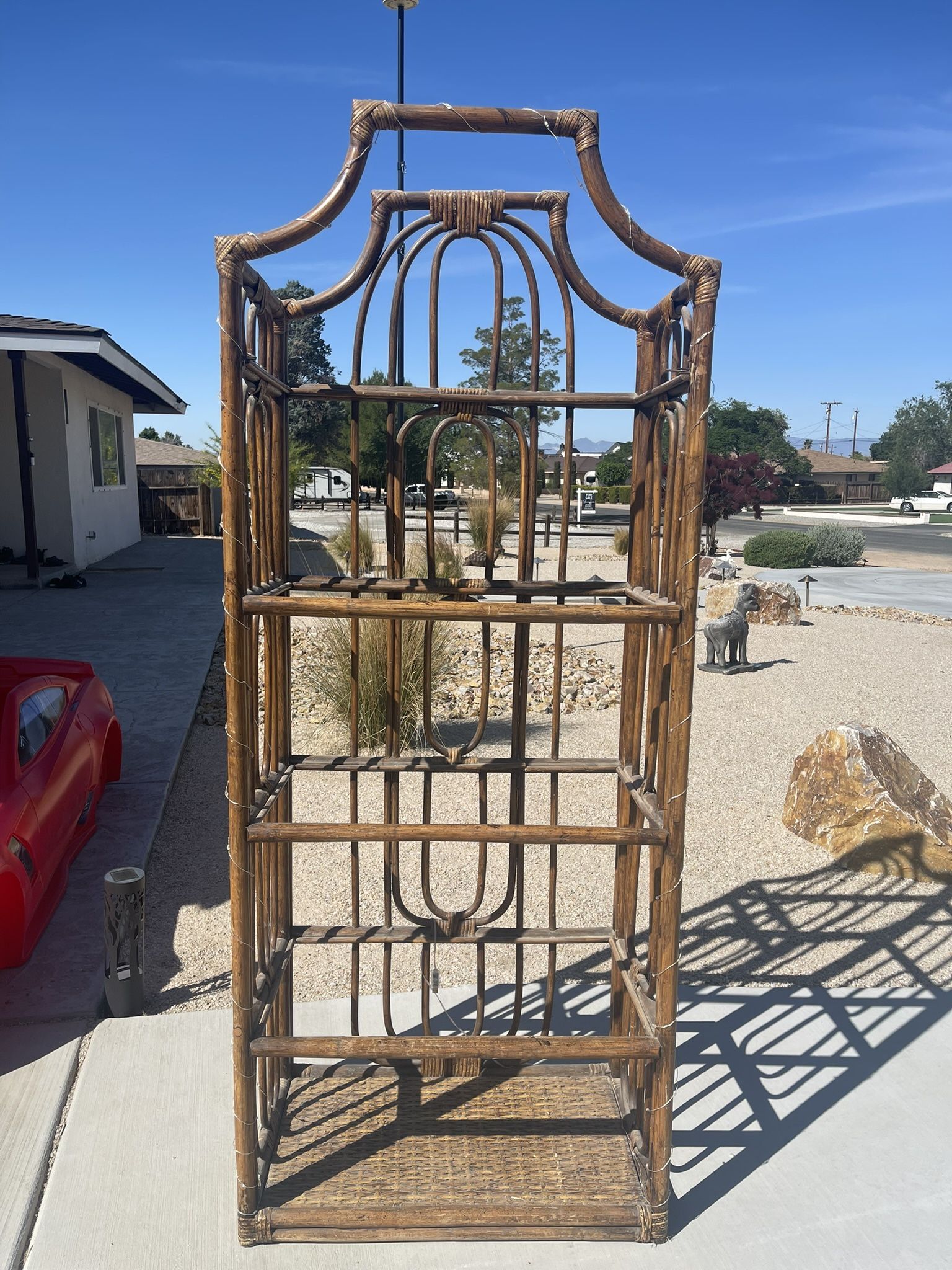 Vintage Wicker Shelf 
