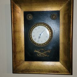 BEAUTIFUL WARREN KESSLER BRASS /WOODEN MANTLE CLOCK 16X20" WORKING 