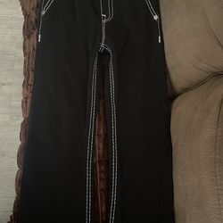 True religion black n white super t fleece Sweatpants