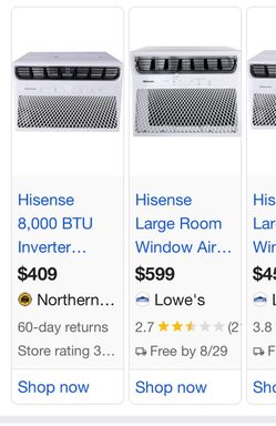 Hisense 350-sq ft Window Air Conditioner with Remote (115-Volt; 8000-BTU) ENERGY STAR Wi-Fi enabled