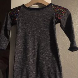 Size 4 Sweater Dress With rainbow colored Sequins on shoulde