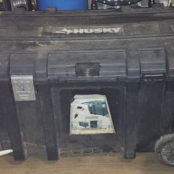 37"  HUSKY  MOBILE HARD PLASTIC JOB BOX