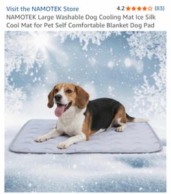 NAMOTEK Large Washable Dog Cooling Mat