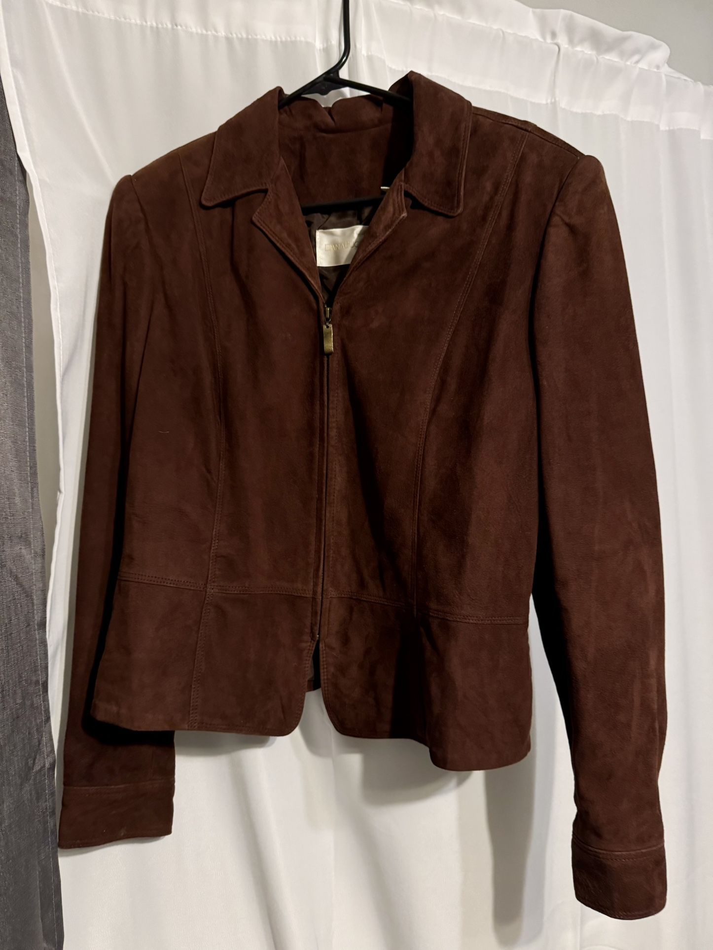 100% Suede Women’s 90s Jacket Dana Buchman Size 12