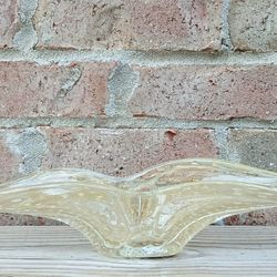 Vintage Murano-Style Art Glass Wing-Style Centerpiece Bowl 