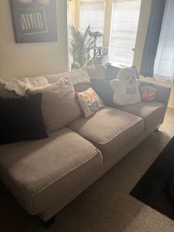 Beige Fabric sectional Couch
