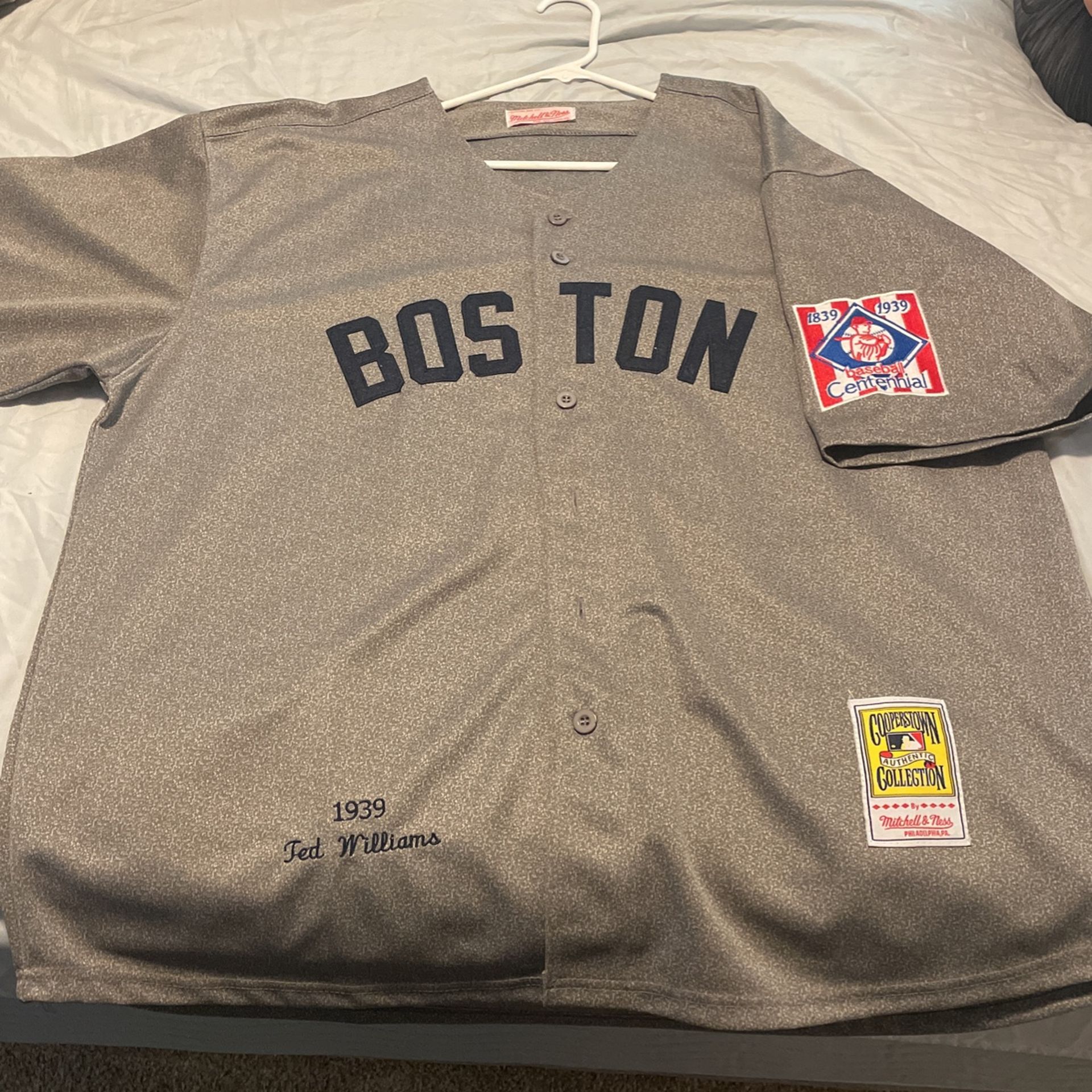 Ted Williams Jersey,Mitchell And Ness,Grey 2 Xl