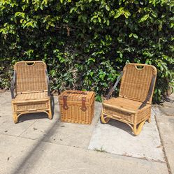 Rare Vintage Wicker Picnic Set