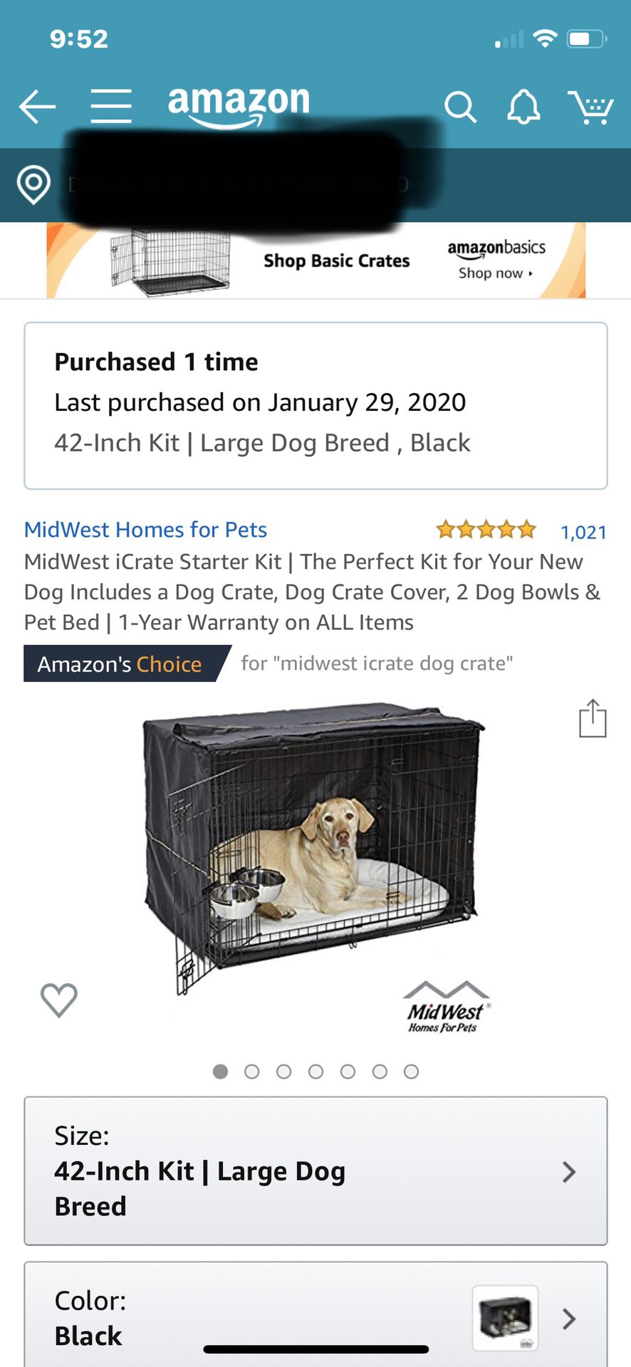 Brand New Large dog crate