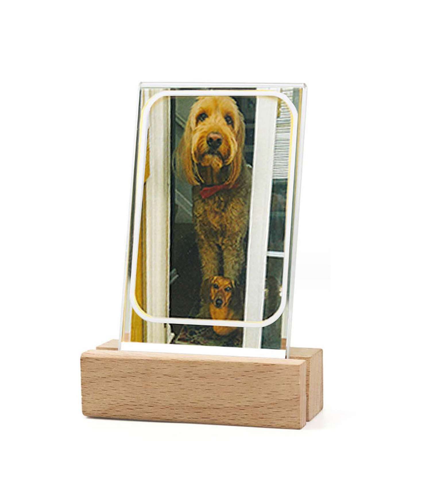 Place & Time Warm LED Acrylic Wood Instax Picture Frame 2" x 3" NEW!! NIB