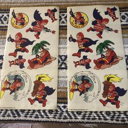 vintage Bud man, sticker sheets 1987 vintage Budman stickers