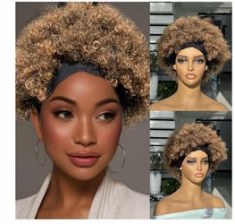 Curly Afro Headband Wig Brown/black