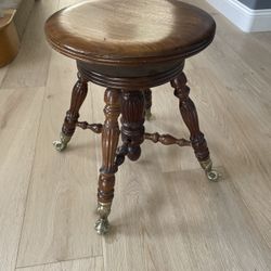 Antique Chair -  Piano Stool Claw Feet 