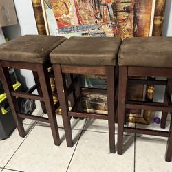 wooden bar stools