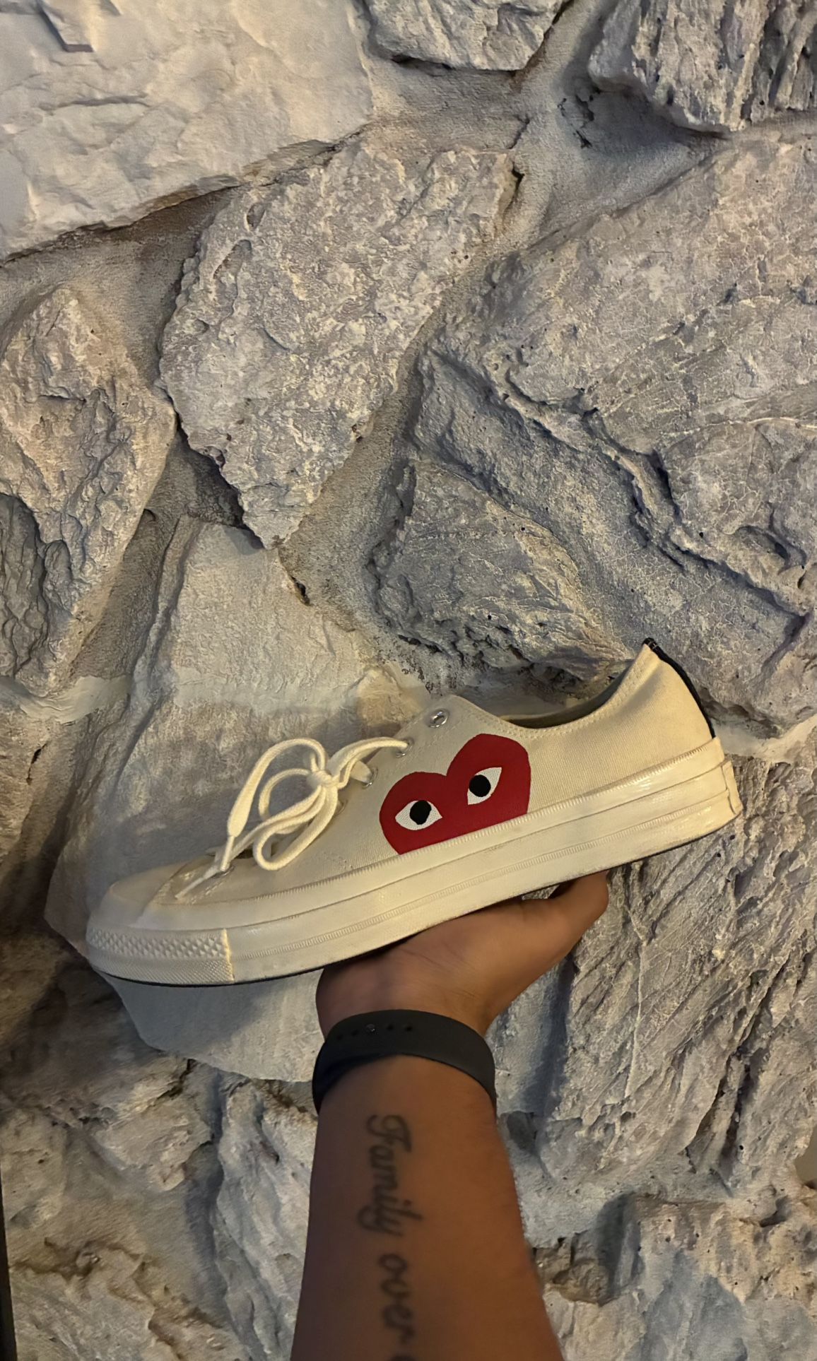 Converse Cdg Low White Sz 11