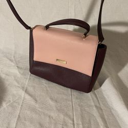Kate Spade Side Satchel Pink Burgundy