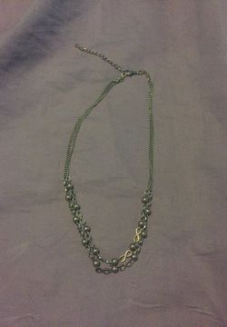 Silver infinity necklace