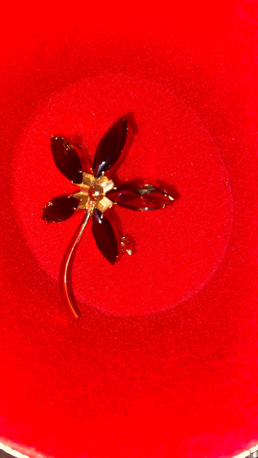 Silver gilt smoky quartz brooch