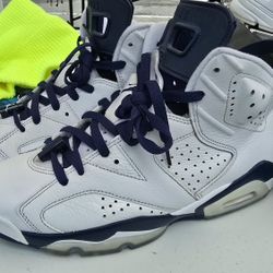 Jordan Retro 6 Navy Blue & White 