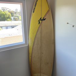 7’4” Rusty Surf Board 