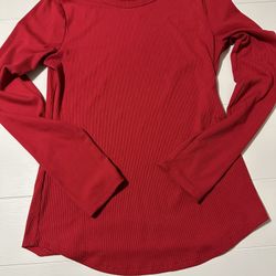 Red Knit Shirt S/m 