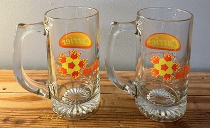 Pair Of Vintage 80's BALTIMORE BLAST Indoor Soccer Glass MISL CHAMPIONS Beer Mug LOGO Rare