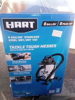 Hart 8 gallon stainless steel wet/dry vac. ( Used one time)
