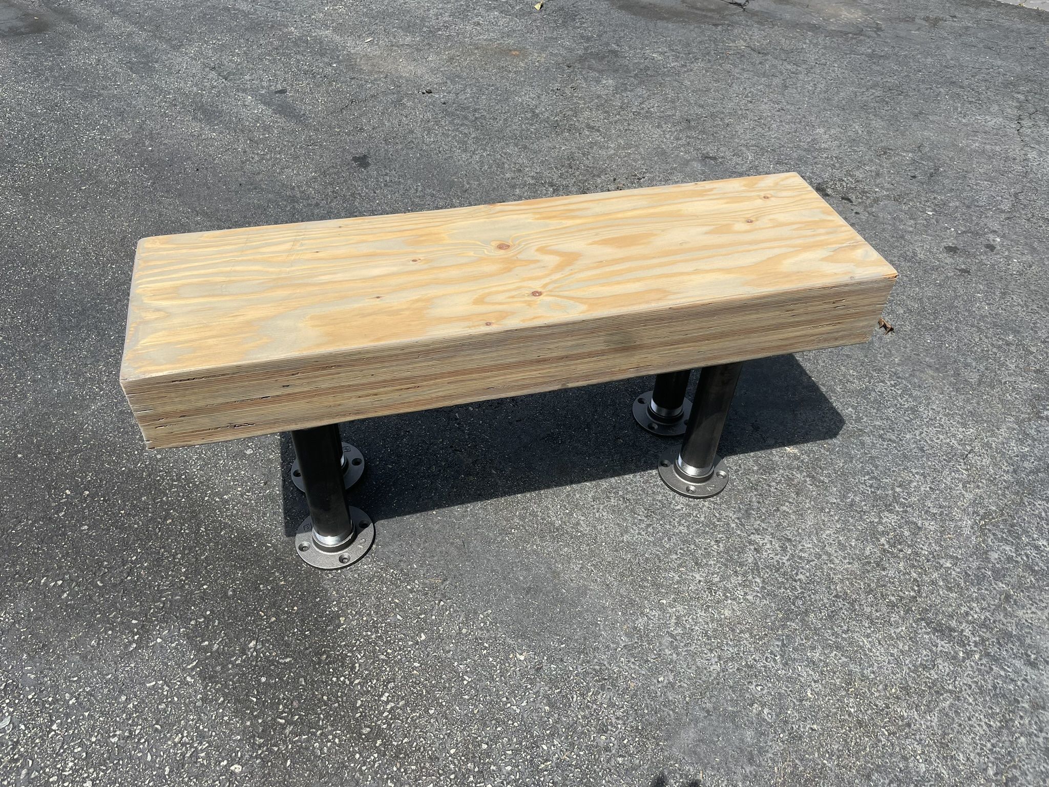 Outdoor/Indoor Industrial Rustic Wood Bench