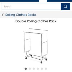 DOUBLE ROLLING CLOTHES RACK 
