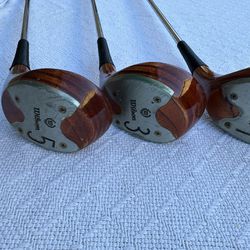 Vtg WILSON 1 3 5 Wood Golf Clubs Great condition