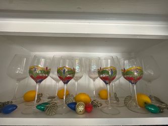 Vintage and New Crystal Wine Glasses
