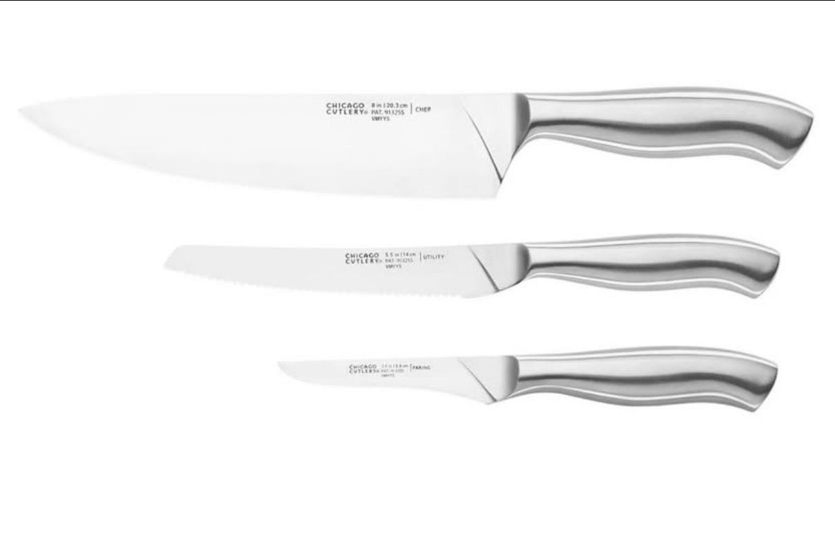 Chicago Cutlery Insignia Steel Guided Grip 3-pc. Knife Set