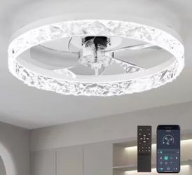 20 in. Indoor Low Profile Ceiling Fans with Lights