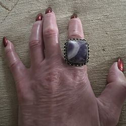 Amethyst & Turkish Silver Ring 