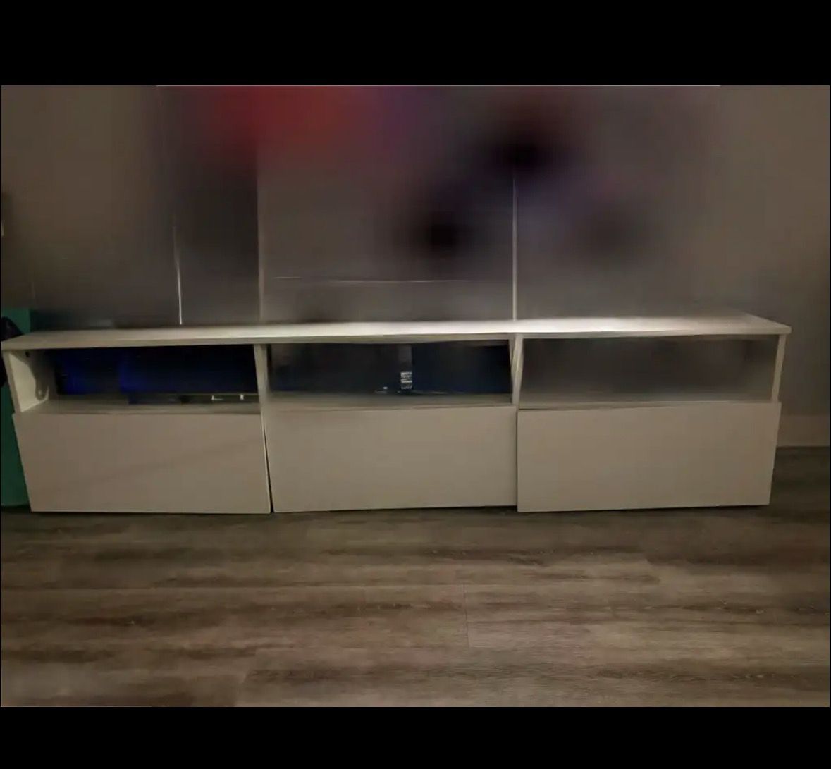 White tv stand