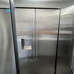 New Ge monogram 36” built in side by side refrigerator- stainless steel