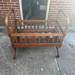 Antique Childs Wooden Crib from the 1860s - Made in Ohio