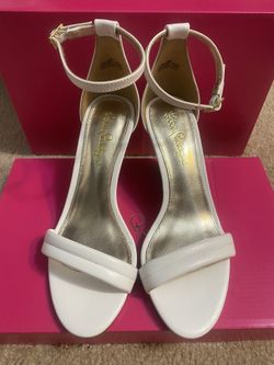 Lilly Pulitzer Jenna wedge Size 6 White Heels New In Box MSRP $198