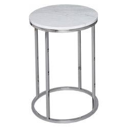 Real White Marble Chrome Stand 