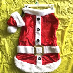 Dog Santa Costume Large 