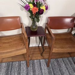 Antique Solid Oak Chairs 