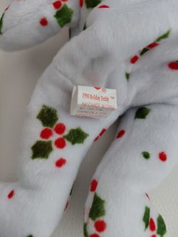 Beanie Baby 1998 Holiday Bear with Real Jingle Bell