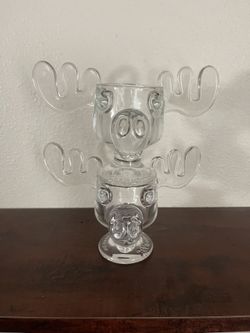 Warner Bros Bullwinkle 4 Oz Glass Cup