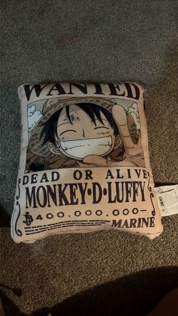One Piece Monkey D. Luffy Wanted poster pillow - Rare Collectible