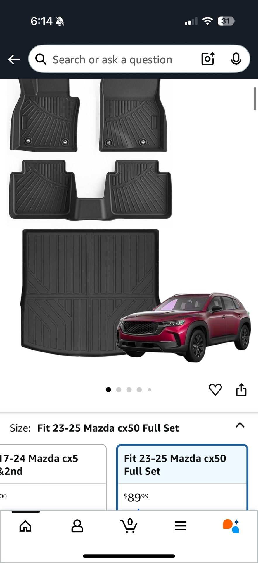 Floor Mats Mazda CX-50 All Weather Floor Mats